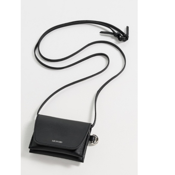 Lie Studio Black Leather Stella Wallet and Gaby Keychain - Picture 6 of 15